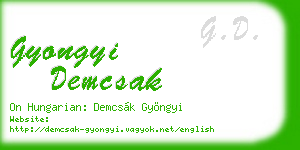 gyongyi demcsak business card